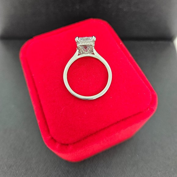 CGSRING  4 Carat Radiant Cut Solitaire Moissanite Ring Size 6.5 (NWOT) - Picture 7 of 13